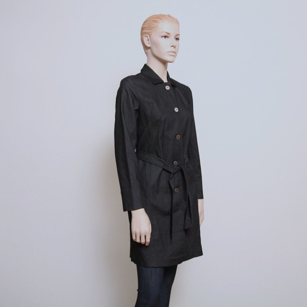 Amanda Smith Petite Coat‎ Black Women 4P